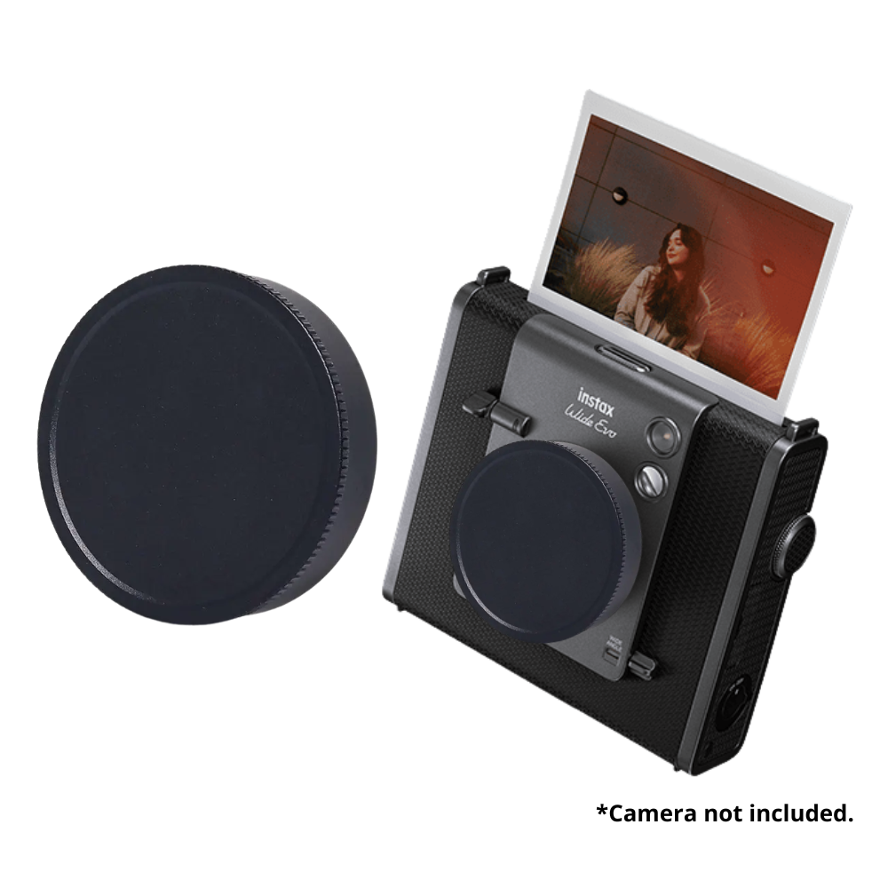 Pikxi Aluminum Lens Cap for FUJIFILM Instax Wide EVO Hybrid Instant Digital Film Camera with Dust, Scratch and Fingerprint Protection | Black Silver