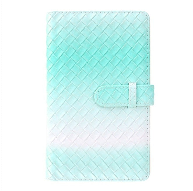 Pikxi 96 Pockets Gradient Weaving Style Photo Album with Slip On Latch Cover for Fujifilm Instax Mini Instant Camera
