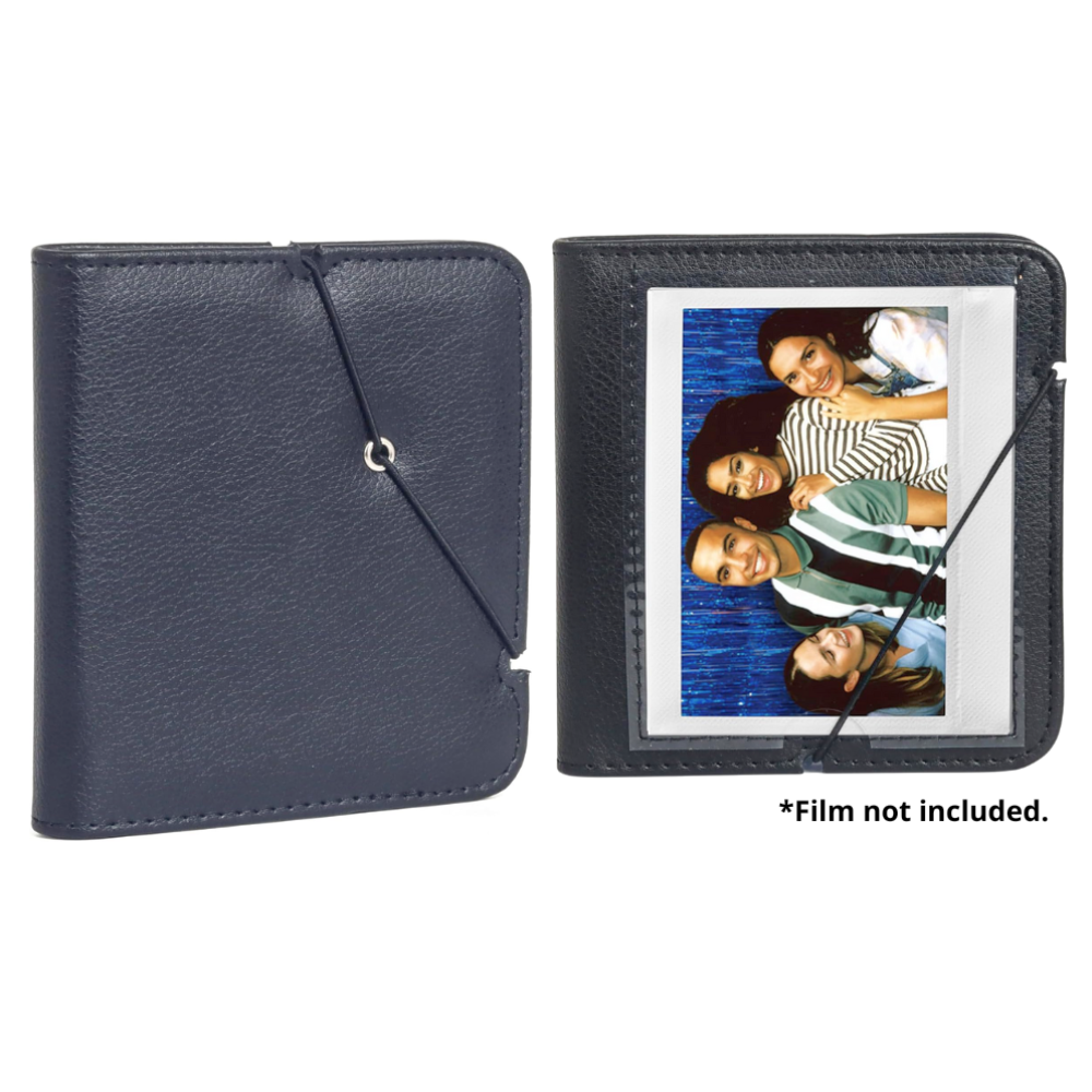 Pikxi 28 Pockets Portable PU Leather Photo Album for FUJIFILM Instax Wide Instant Film Camera with Rope Strap Closure – Available in Green, Brown, Black, White, and Gray Color Options