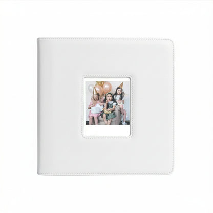 Pikxi 288 Pockets Large Capacity PU Leather Photo Album for FUJIFILM Instax Wide Instant Film Camera with Garter Strap Closure and Front Film Cover | Green, Brown, Black, &White
