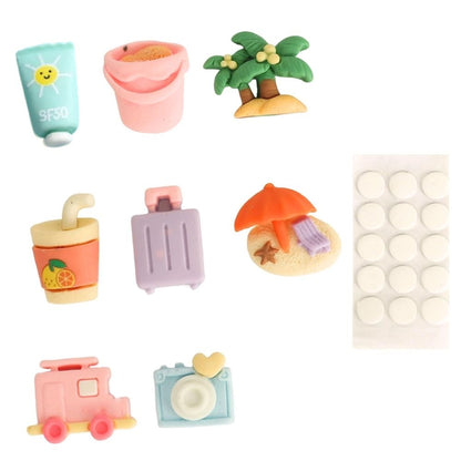 [CLEARANCE] Pikxi 8-Piece Assorted 3D Cute Decorative Stickers for Fujifilm Instax Film Photo Album, Frame, Tumbler, Phone Case, and more DIY Crafts | STICKER-1