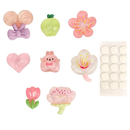 [CLEARANCE] Pikxi 8-Piece Assorted 3D Cute Decorative Stickers for Fujifilm Instax Film Photo Album, Frame, Tumbler, Phone Case, and more DIY Crafts | STICKER-1