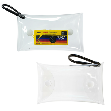 Pikxi Kodak Charmera Clear PVC Case with Metal Keyring & Snap Lock Button