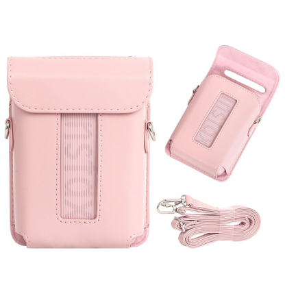 Pikxi Full Body PU Leather Sling Case for FUJIFILM Instax Mini Link 3 Photo Printer with Formfitting Design | Green Pink White