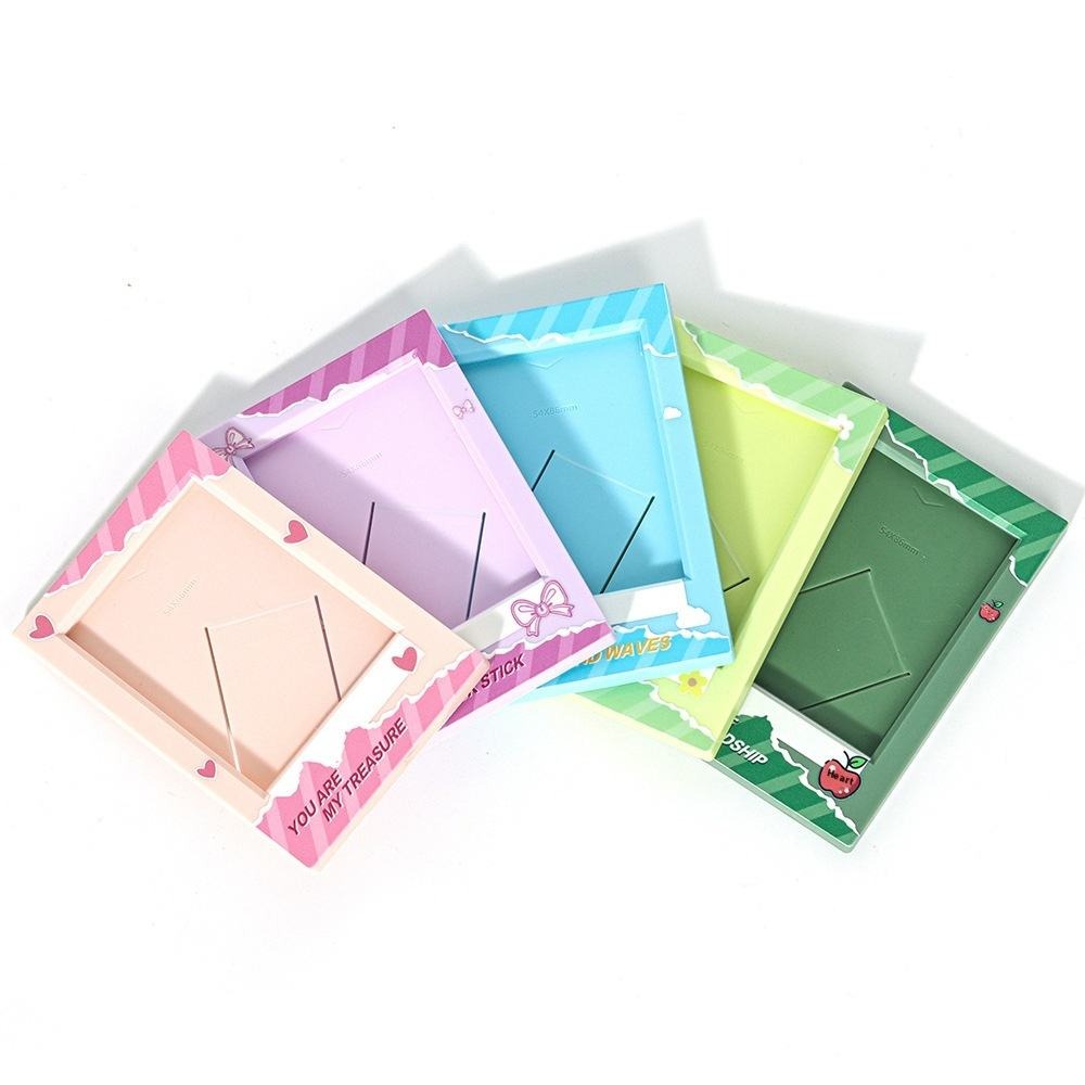 Pikxi Pastel Color Instant Mini Film Stand Photo Frame for FUJIFILM Instax Mini Cameras with Solid Colors & Decorative Border Design – Available in Single or Multi-Pack Options