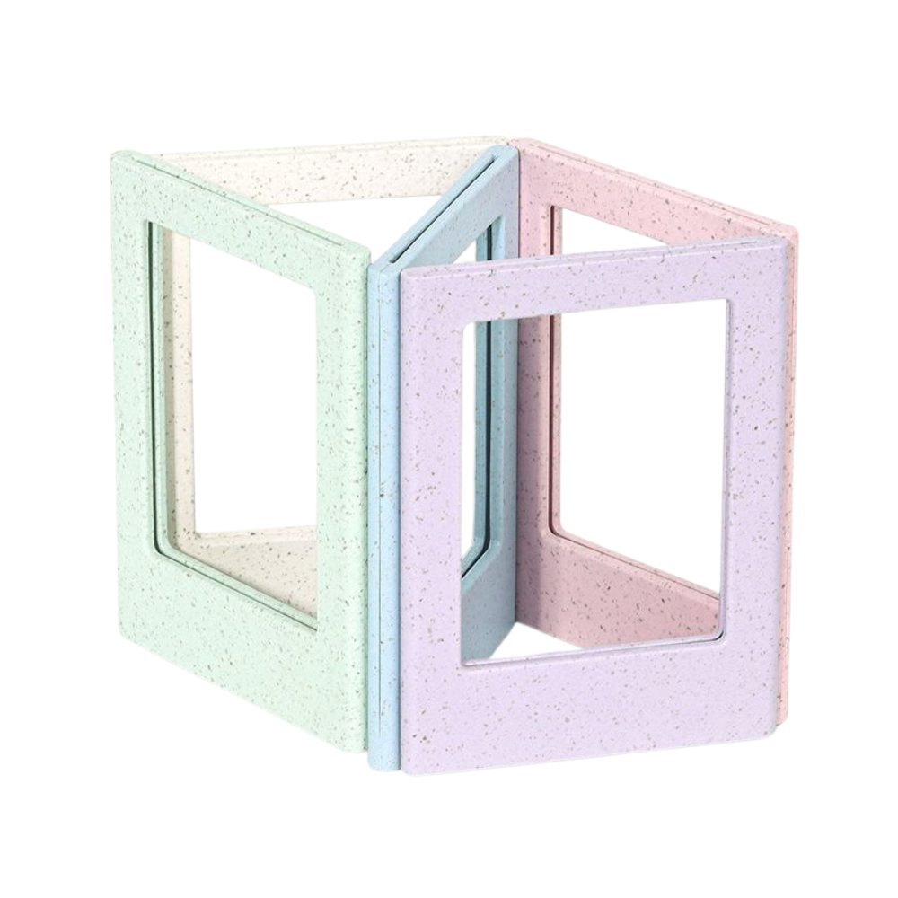 Pikxi Pastel Color Instant Mini Film Magnetic Photo Frame for FUJIFILM Instax Mini Cameras with Solid Colors & Wheat Straw Hollow Border Pattern Design – Available in Single or Multi-Pack Options