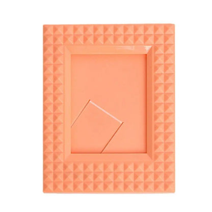 Pikxi Rivet Style Photo Frame for Instax Mini Film, 3 x 2 inch Pictures, Photo Cards, Table Tops, and Shelves Decorative Displays - Yellow