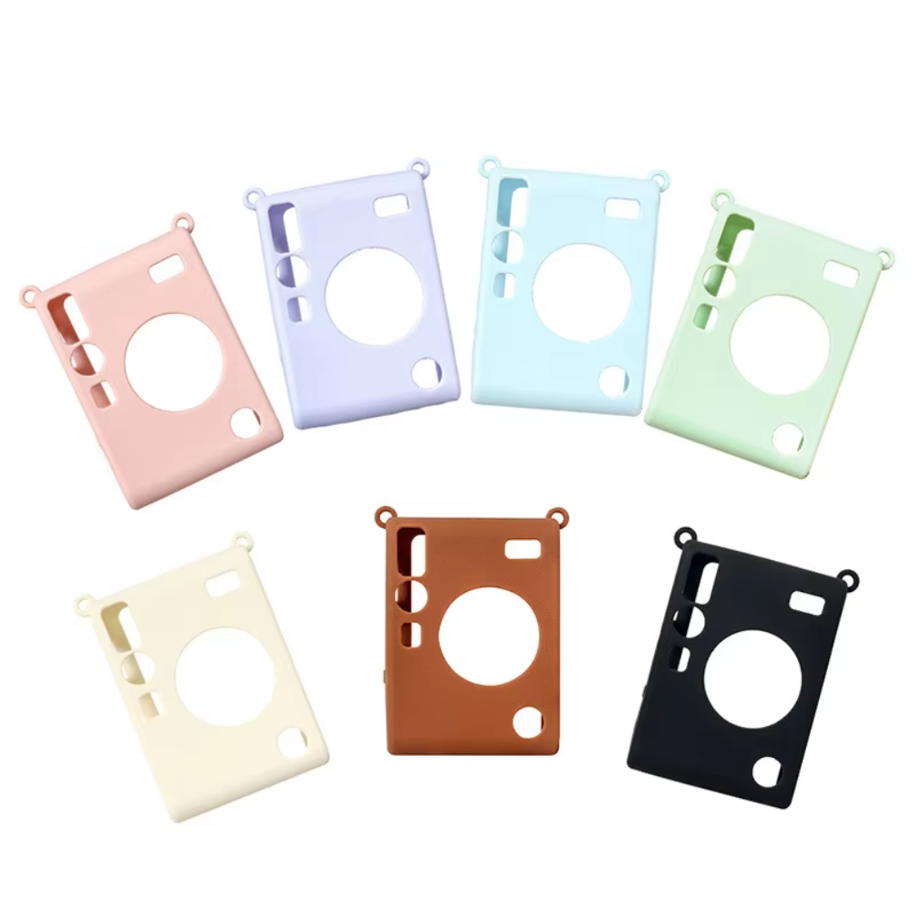 Pikxi Soft Silicone Protective Case for FUJIFILM Instax Mini EVO Instant Film Camera Wear & Drop Resistant with Precise Cutout Holes | White Brown Black Pink Purple Blue Green