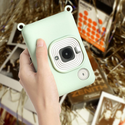 Pikxi Soft Silicone Protective Case for FUJIFILM Instax Mini Li Play Hybrid Instant Digital Film Camera Wear and Drop Resistant with Formfitting Design | Black White Blush Green Brown
