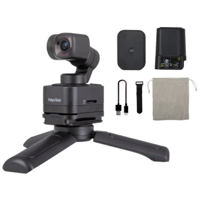 FeiyuTech Pocket 3 Kit Cordless Detachable 3-Axis Stabilizer Gimbal Camera - 4K UHD 130° FOV Footage, 12MP Sony 1/2.3" CMOS Sensor, Smart AI Tracking, Break-Point Resume Record, Magnetic Base Mount