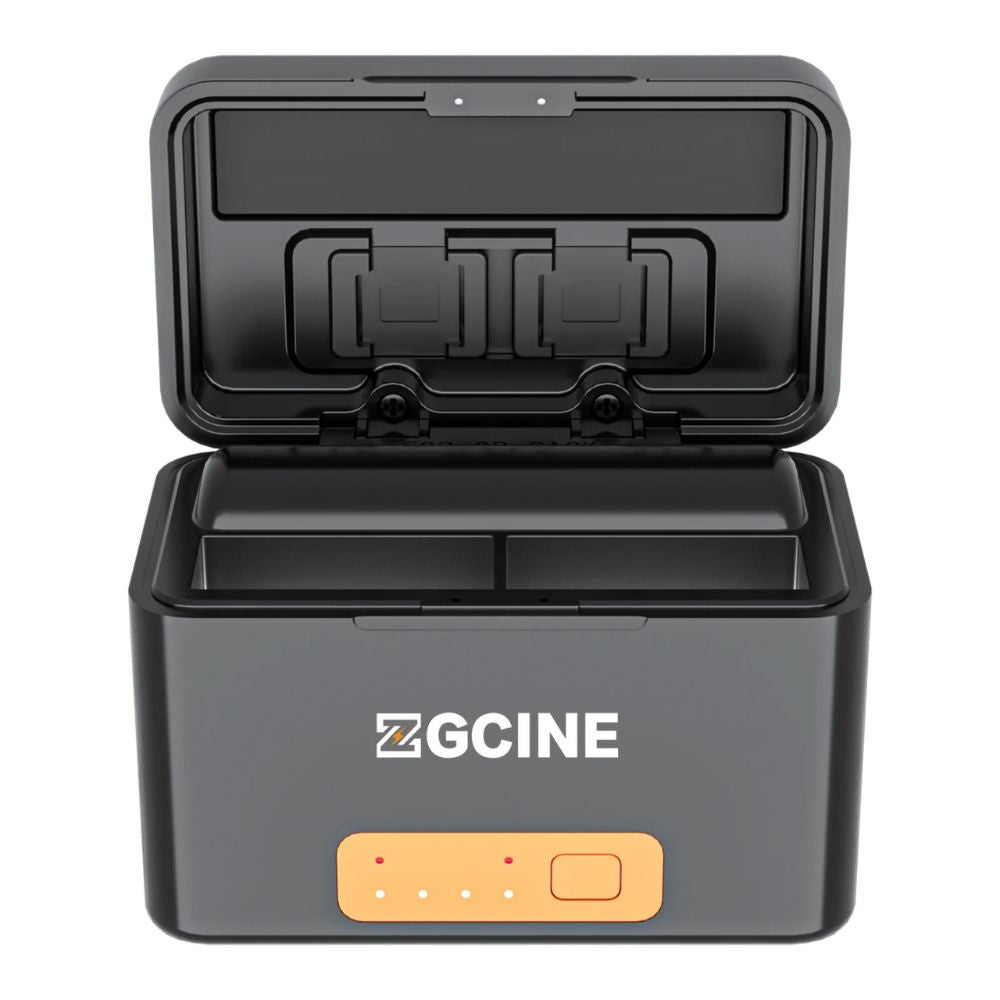 ZGCINE PS-G10 Mini / PS-G10 Mini Kit 2 Battery Charging Case with 2 1800mAh Batteries for GoPro HERO 10/9/8/7/6/5, Power Bank with USB-C PD Input/Output, 2-Slot Charger & 2 MicroSD Card Storage – Portable Charger for GoPro Action Cameras