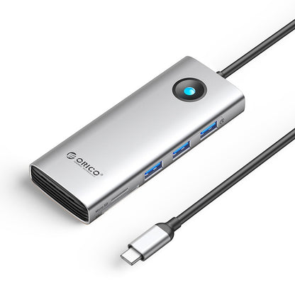 [CLEARANCE] ORICO 8-in-1 USB 3.0 Multifunctional Docking Station with 5Gbps Type C Input, 4K 60Hz UHD, Support Apple M1/M2, PD 100W, 5Gbps USB-A 3.0, 1000Mbps Ethernet, SD & TF Card Slot for Windows 8/10, macOS, Linux | PW11-8P