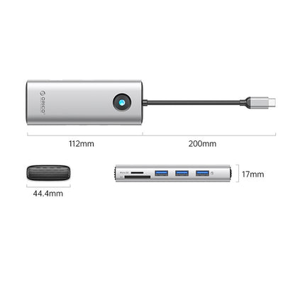 [CLEARANCE] ORICO 8-in-1 USB 3.0 Multifunctional Docking Station with 5Gbps Type C Input, 4K 60Hz UHD, Support Apple M1/M2, PD 100W, 5Gbps USB-A 3.0, 1000Mbps Ethernet, SD & TF Card Slot for Windows 8/10, macOS, Linux | PW11-8P