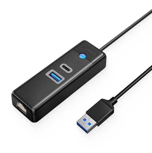 ORICO 3-in-1 USB 3.0 Type C Data Hub with 5Gbps USB-C 3.0 Input, 1000Mbps Ethernet, 5Gbps USB-C 3.0, USB-A 3.0 for Windows 8/10, macOS, Linux | PWCUR-U3-015