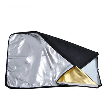 Pxel RF-7590 4-in-1 Metal Flag Panel Set Reflector with Soft White, Black, Silver and Gold Cover Cloth Scrim flag for Photo Video Studio Photography