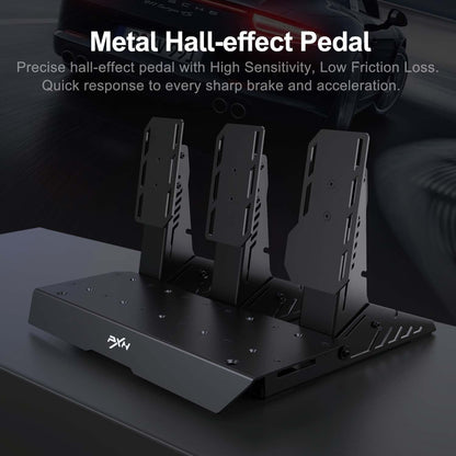 PXN V12 Lite RGB Racing Simulator Gaming Bundle with PD HM Pedal, V12 DDL DD & Servo 6Nm FFB Wheel Base, W DS Steering Wheel and Z9 Desktop Mounting Bracket with Programmable Buttons & Comfortable Grips for PC, PS4 Xbox