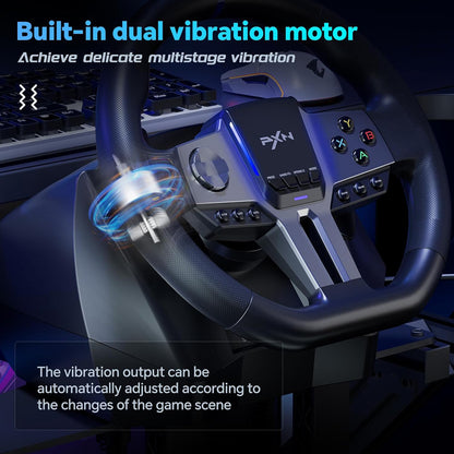 PXN V9 Gen2 PC Driving Wheel, 900 Degree Vibration Racing Steering Wheel Set with Clutch and Shifter for PC, PS3, PS4, Xbox one/Xbox Series S&X, Switch