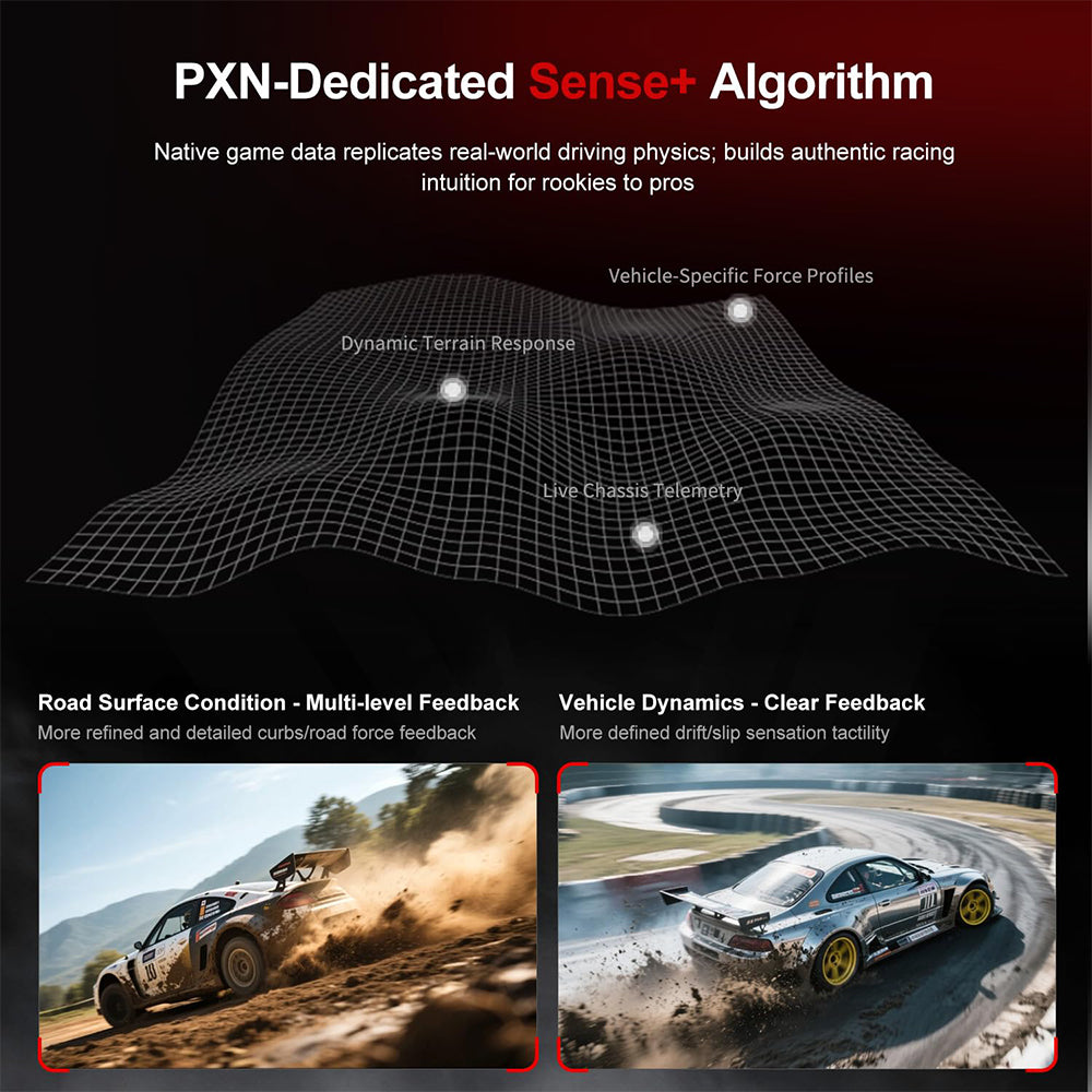 PXN VD6 & VD4 Direct Drive Sim Racing Wheel Bundle with High-Torque Servo Motor Base, Hall Sensor Pedals, Programmable Buttons, Quick Release Steering Wheel & SimRacing Software PC, PS4 / PS5 Pro, Xbox Series, Gaming Console Accessories