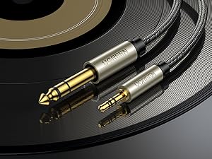 UGREEN 3.5mm Male to 6.35mm Male TRS AUX Audio Cable Hi-Fi with Gold-Plated Jack Connectors, Nylon Braided Jacket for PC, Laptop, Phone, Tablet, Speaker, Guitar, Amplifier, Headphone, etc. (1M, 2M, 3M, 5M) | 10325 10628 10629 10630