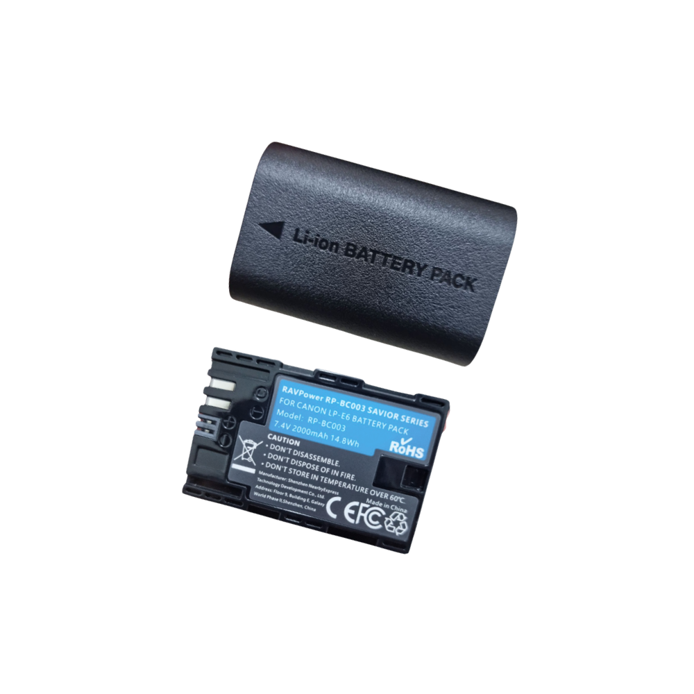 RAVPower LP-E6 / LP-E6N Battery Kit for Selected Canon Cameras