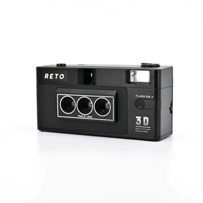 [CLEARANCE] RETO 3D Classic Retrospekt Reusable Film Camera with Built-in Flash, 135 35mm Film Format, Film Reload, App Support and Focus-Free for Photography