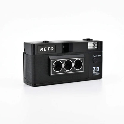 [CLEARANCE] RETO 3D Classic Retrospekt Reusable Film Camera with Built-in Flash, 135 35mm Film Format, Film Reload, App Support and Focus-Free for Photography
