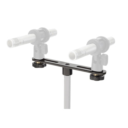 Samson DMA2 Dual Stereo Microphone Stand Adapter with Adjustable 360° Rotating and 2-7" Sliding Screw Type Mount for 5/8"-27 Threading Mic Stands
