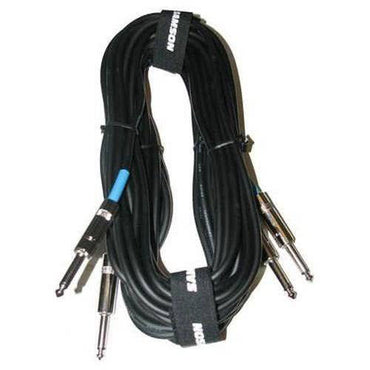 [CLEARANCE] Samson 6 Meters Instrument Cable Pack of 2 with 6.35mm Male to Male AUX Neutrik Mono Jack Connectors for Professional Audio Recording and Performance | ESAIC20