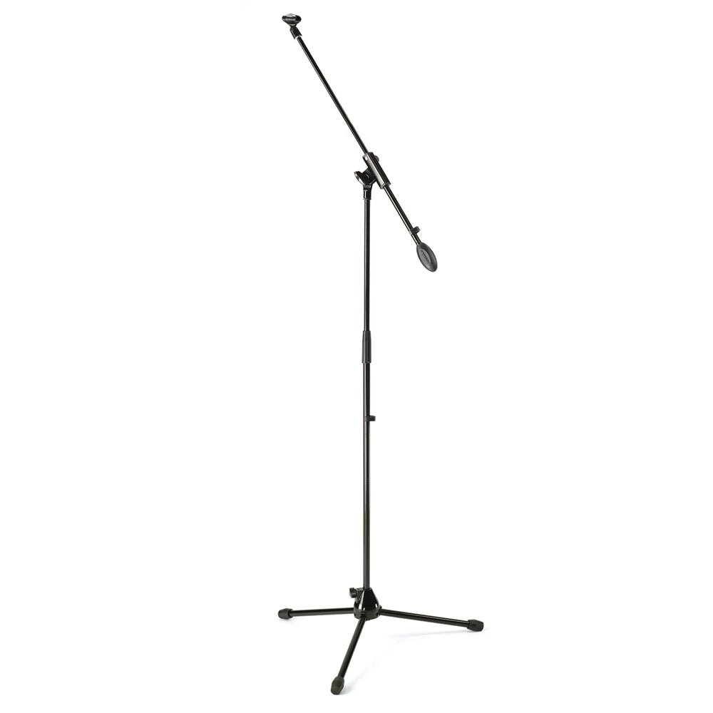 Samson MK5 Studio Boom Microphone Stand Kit Set Bundle with Folding Tripod Base, 18-feet XLR Cable, Professional Grade Windscreen, & Adjustable Height up to 63" for Audio Recording, Rehearsals, Concerts