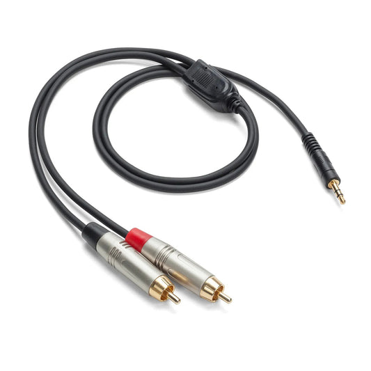 Samson TOURtek PRO TPADR8 1 / 3 Meters 3.5mm TRS AUX to Stereo RCA Breakout Cable with PVC Insulated Jacket and Gold Plated Plug Contacts | ESATPADR83 ESATPADR89