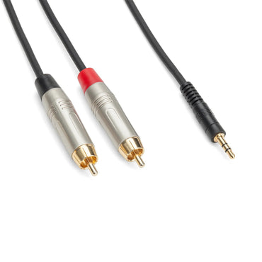 [CLEARANCE] Samson TOURtek PRO TPADR8 3 Meters 3.5mm TRS AUX to Stereo RCA Breakout Cable with PVC Insulated Jacket and Gold Plated Plug Contacts | ESATPADR89