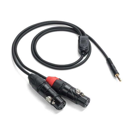 Samson TOURtek PRO TPADXF8 1 / 3 Meters 3.5mm to Dual 3 Pin XLR Female Breakout Cable with PVC Jacket, Gold Plated Neutrik Connectors and Copper Mesh Shielding | ESATPADXF83 ESATPADXF89