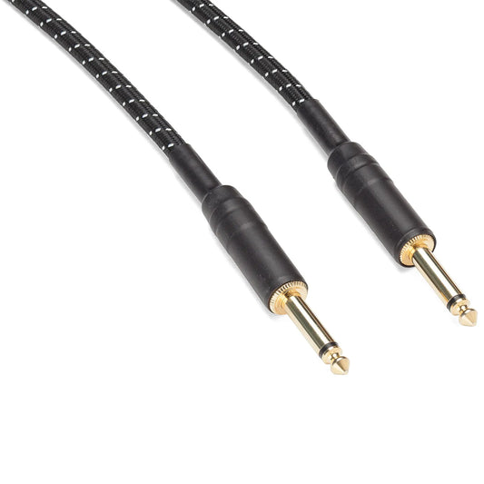 Samson TOURtek PRO TPIW 3 / 8 Meters 6.35mm Audio Instrument Cable with Nylon Cotton Braided Jacket, Gold Plated Neutrik Connectors and Copper Mesh Shielding | ESATPIW10 ESATPIW25