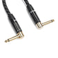 Samson TOURtek PRO TPWAP 0.2 / 0.3 / 1 Meters 6.35mm Woven Fabric Instrument Patch Cable with Braided Outer Jacket and Black Chrome Gold Plated Angled Connector Plugs | ESATPWAP ESATPWAP1 ESATPWAP3