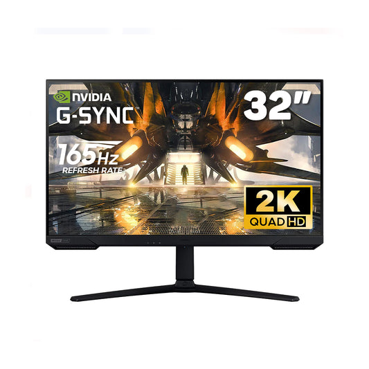 Samsung 32" 165Hz 2K Quad HD IPS Odyssey G5 Gaming Monitor with Nvidia G-Sync Compatibility & Adjustable Ergonomic Design for Computer Game PC Setup - LS32AG504PEXXP