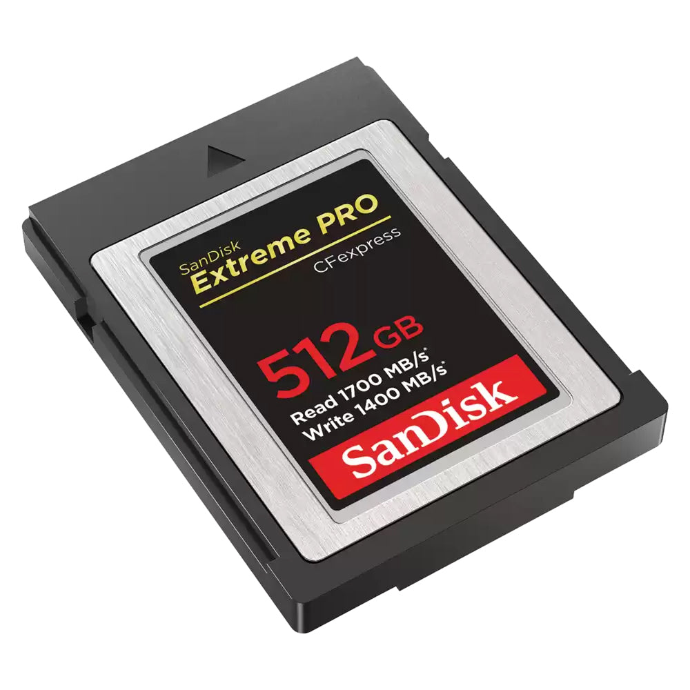 SanDisk Extreme PRO 512GB 256GB 128GB 64GB CFExpress Type B XQD Memory Card with Max 1700MB/s Read / 1400MB/s Write Speeds, RAW 4K Video Capture and RescuePRO Deluxe Support