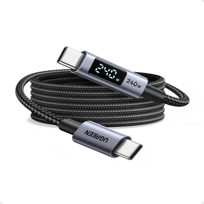 UGREEN 1 Meter USB-C to USB-C PD 3.1 Fast Charging Cable w/ Smart LED Display 240W 480Mbps | L530