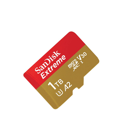 SanDisk Extreme 1TB Micro SD SDXC A2 UHS-I V30 Class 3, Up to 190MB/s and 130MB/s Read and Write Speed for Cameras, Smartphones | SDSQXAV-1T00-GN6MN