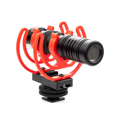 [CLEARANCE] Saramonic Vmic Mini II Unidirectional Condenser  Camera-Mount Shotgun Microphone 3.5mm TRS / TRSS with Dual Rycote Lyre Suspension, Furry Windscreen, Cardioid Pickup Pattern for Camera, Smartphone, Vlogging, Recording