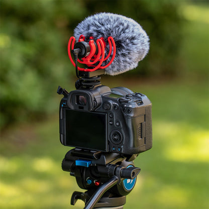 [CLEARANCE] Saramonic Vmic Mini II Unidirectional Condenser  Camera-Mount Shotgun Microphone 3.5mm TRS / TRSS with Dual Rycote Lyre Suspension, Furry Windscreen, Cardioid Pickup Pattern for Camera, Smartphone, Vlogging, Recording