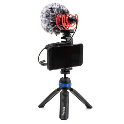 [CLEARANCE] Saramonic Vmic Mini II Unidirectional Condenser  Camera-Mount Shotgun Microphone 3.5mm TRS / TRSS with Dual Rycote Lyre Suspension, Furry Windscreen, Cardioid Pickup Pattern for Camera, Smartphone, Vlogging, Recording