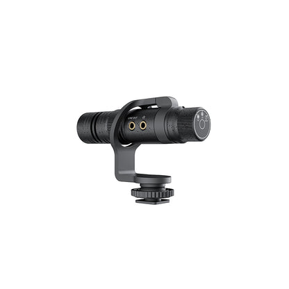 [CLEARANCE] Saramonic Vmic Mini S Multi-Pattern Condenser Camera-Mount Shotgun Microphone 3.5mm TRS / TRRS w/  3 Selectable Polar Pickup Patterns, 360 Degree Rotatable Shock Mount for Camera, Smartphones, Vlogging, ASMR, Recording, Mobile Journalism