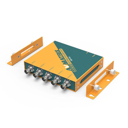 AVMatrix SD1141 1×4 SDI Reclocking Distribution Amplifier with 3G/HD/SD-SDI Multi-rate Signal Processing, 4 Buffered and Re-clocked Outputs, Auto Cable Equalization and Signal Retiming, Micro USB and DC Power