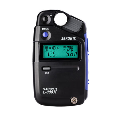 Sekonic L-308X Flashmate Light Meter with Video Cine/HD Cine Modes, Incident & Reflected Metering, LCD Backlight for Photographers, Videographers, Cinematographers Lighting Studio & Eqiupment