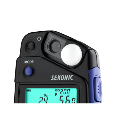 Sekonic L-308X Flashmate Light Meter with Video Cine/HD Cine Modes, Incident & Reflected Metering, LCD Backlight for Photographers, Videographers, Cinematographers Lighting Studio & Eqiupment