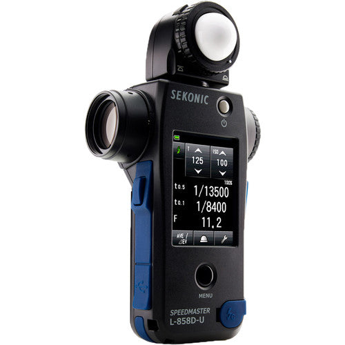 Sekonic Speedmaster L-858D Light Meter with Incident & Spot Metering, Wide EV & Lux Range, High-Speed Sync Flash, Flash Duration Measurement, Cine & Video FPS/Shutter Angle Settings for Photography, Videography & Cinematography