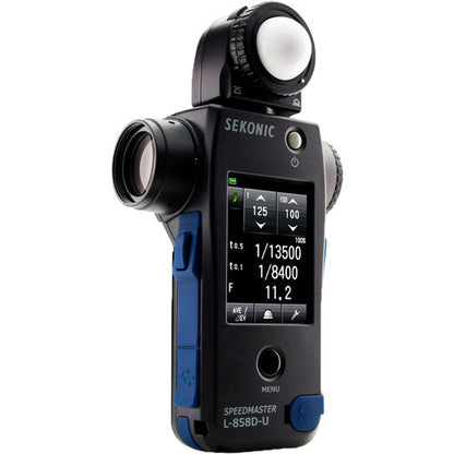 Sekonic Speedmaster L-858D Light Meter with Incident & Spot Metering, Wide EV & Lux Range, High-Speed Sync Flash, Flash Duration Measurement, Cine & Video FPS/Shutter Angle Settings for Photography, Videography & Cinematography