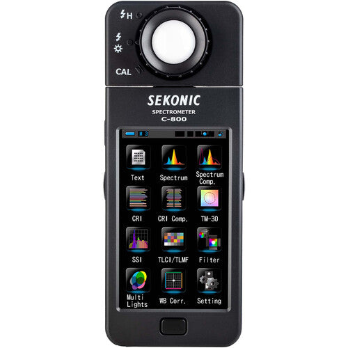 Sekonic C-800 Spectrometer Color Meter Calibrator with 1600-40,000K Color Temperature Range, SSI / CRI / TLCI / TM-30-15 Analyzer, 4.3" Touchscreen for Professional Photographers, Videographers, Cinematographers Lighting Studio & Eqiupment