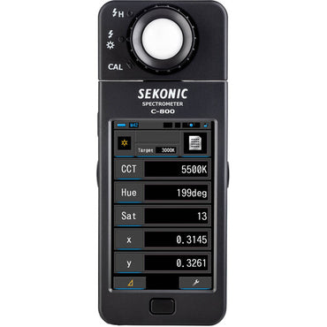 Sekonic C-800 Spectrometer Color Meter Calibrator with 1600-40,000K Color Temperature Range, SSI / CRI / TLCI / TM-30-15 Analyzer, 4.3" Touchscreen for Professional Photographers, Videographers, Cinematographers Lighting Studio & Eqiupment