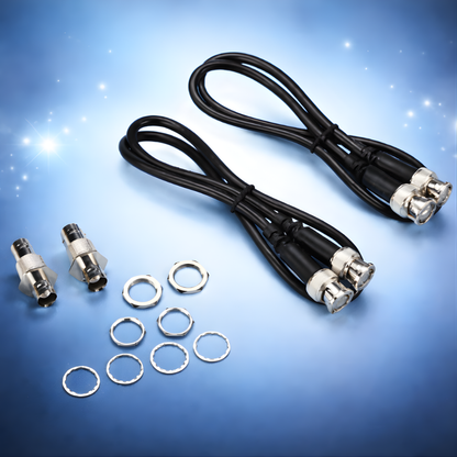 Shure UA600 Front Mount Antenna Kit for Shure U4S, U4D, and UC4 Receivers w/ Coaxial Antenna Cables & Bulkhead Adapters